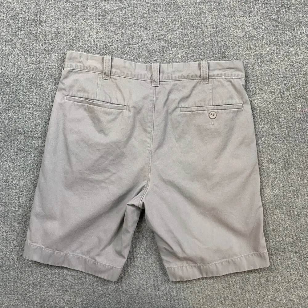 J Crew Shorts Mens 30 Ash Gramercy Classic Fit Flat Front Chino 9 in Comfort